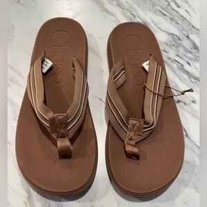 CHACO Women’s Chillos Sadie Clay‎ Tan Flip Flops Size 9 Sandals